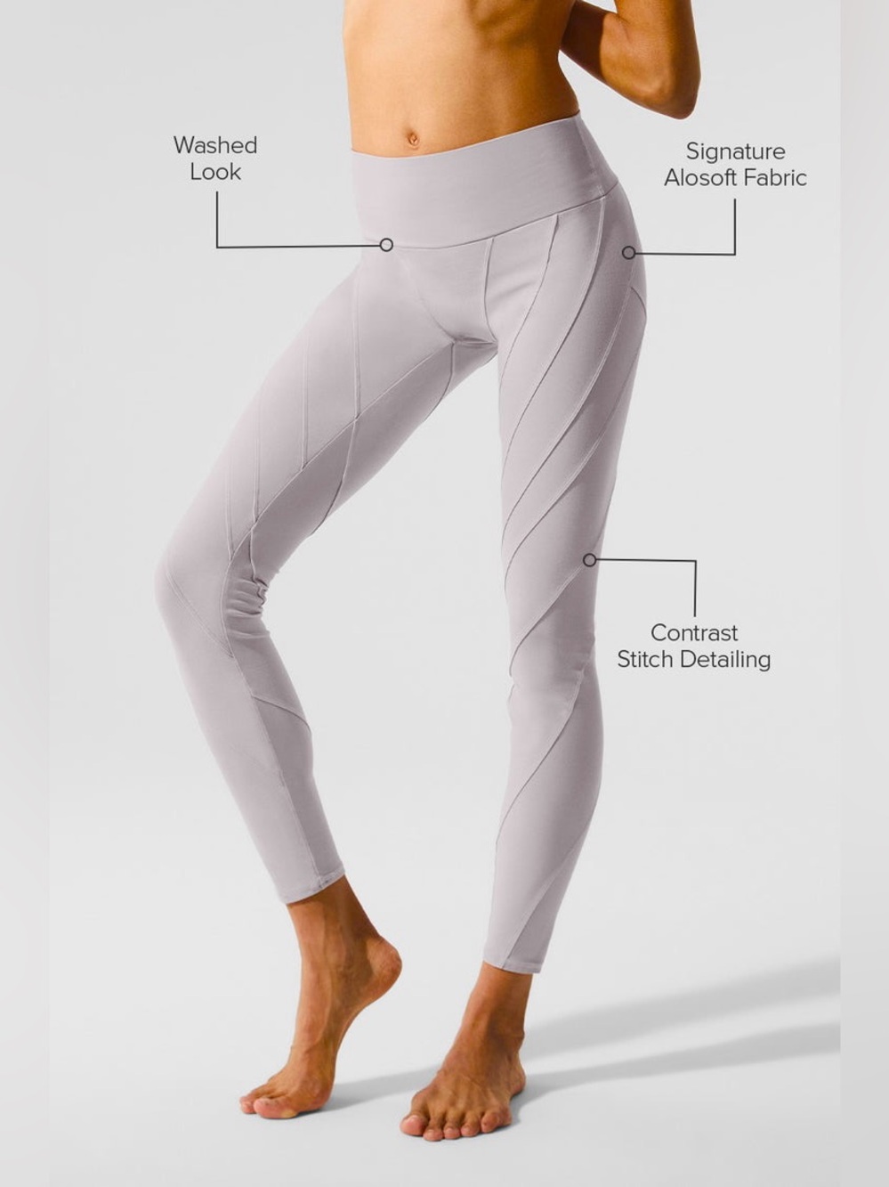 ALO Yoga Alosoft washed High-Waist Sunray Leggings - Picture 8 of 10